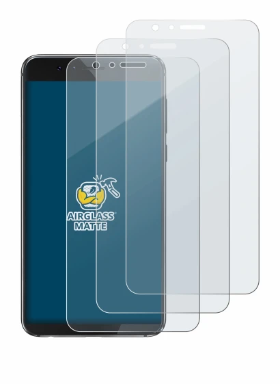 Image of the device Honor 8 with a wide variety of screen protectors.