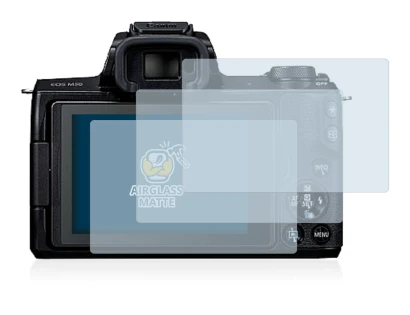 Image of the device Canon EOS M50 with a wide variety of screen protectors.