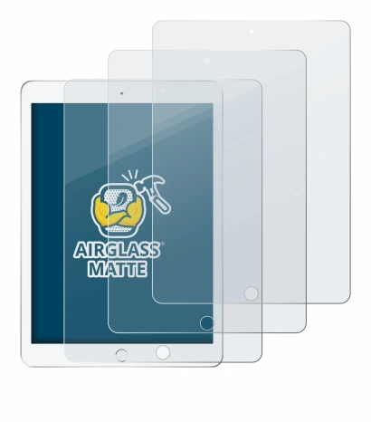 Image of the device Apple iPad 9.7" 2018 (6th. Gen.) with a wide variety of screen protectors.