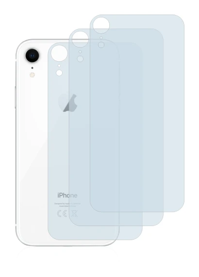 Image of the device Apple iPhone XR (Back) with a wide variety of screen protectors.