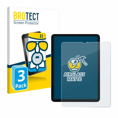 Front side of a product packaging with the brand logo BROTECT. Next to it is the device Apple iPad Pro 12.9" 2018 (3th Gen.) s