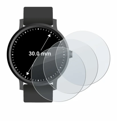 Image of the device Circular Displays (ø: 30 mm) with a wide variety of screen protectors.