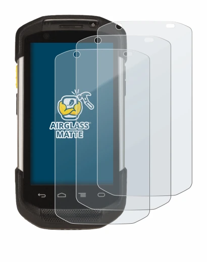 Image of the device Zebra TC77 with a wide variety of screen protectors.