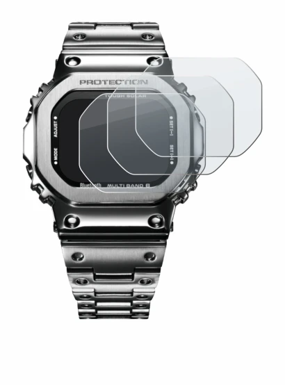Image of the device Casio G-Shock GMW-B5000D-1ER with a wide variety of screen protectors.