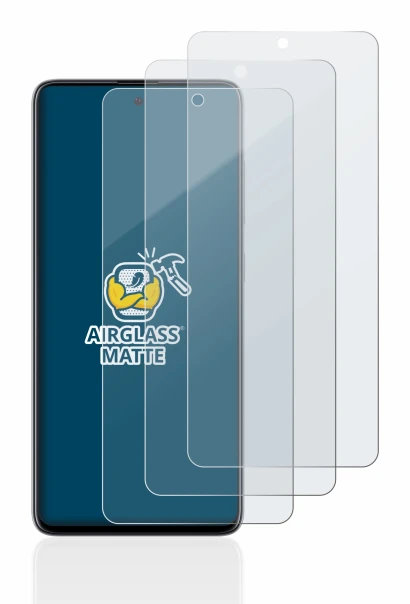 Image of the device Samsung Galaxy A51 with a wide variety of screen protectors.