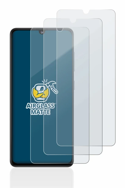 Image of the device Samsung Galaxy A41 with a wide variety of screen protectors.