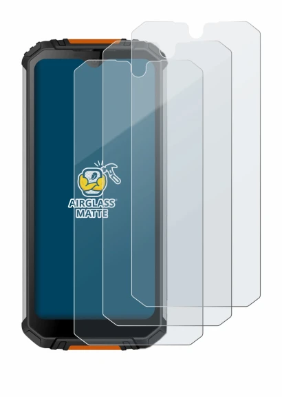 Image of the device Oukitel WP6 with a wide variety of screen protectors.
