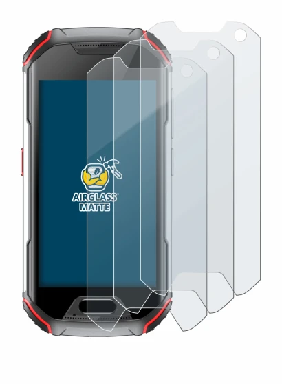 Image of the device Unihertz Atom L with a wide variety of screen protectors.