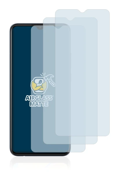 Image of the device Oppo A15 with a wide variety of screen protectors.