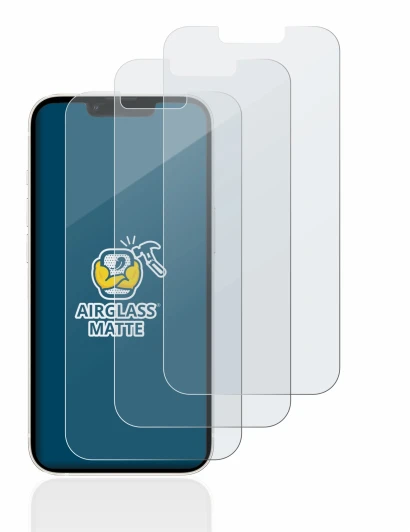 Image of the device Apple iPhone 13 with a wide variety of screen protectors.