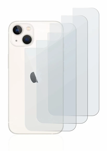 Image of the device Apple iPhone 13 (Back) with a wide variety of screen protectors.