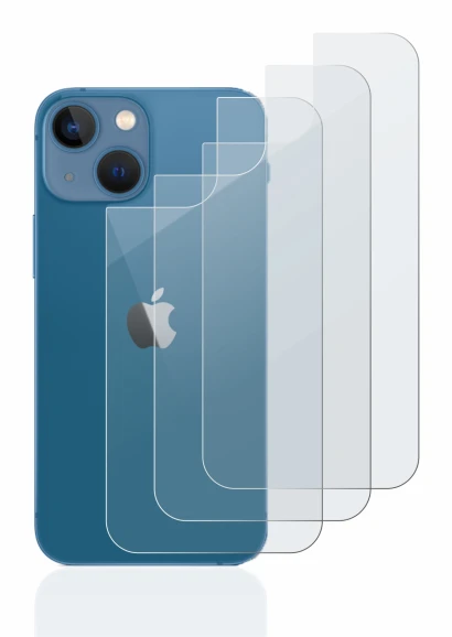 Image of the device Apple iPhone 13 mini (Back) with a wide variety of screen protectors.