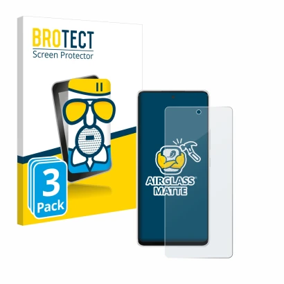 Front side of a product packaging with the brand logo BROTECT. Next to it is the device Samsung Galaxy A53 5G shown with the c
