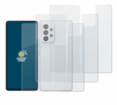 Image of the device Samsung Galaxy A53 5G (Front+Back) with a wide variety of screen protectors.