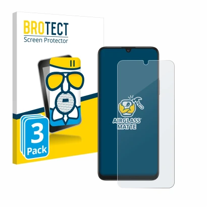 Front side of a product packaging with the brand logo BROTECT. Next to it is the device Honor X7 shown with the corresponding