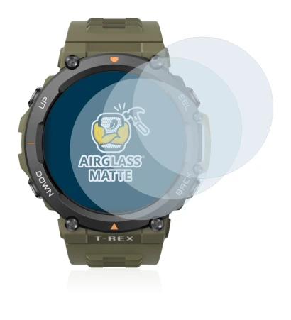 Image of the device Huami Amazfit T-Rex 2 with a wide variety of screen protectors.