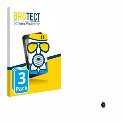 Front side of a product packaging with the brand logo BROTECT. Next to it is the device Samsung Galaxy Watch 5 (40mm) shown wi