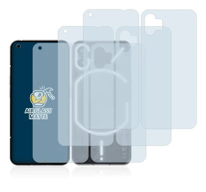 Image of the device Nothing Phone (1) (Front+Back) with a wide variety of screen protectors.