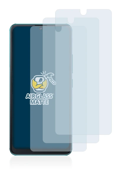 Image of the device Cubot Note 8 with a wide variety of screen protectors.