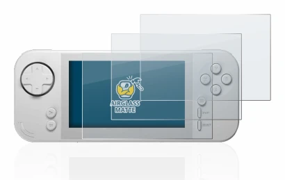 Image of the device Evercade EXP with a wide variety of screen protectors.