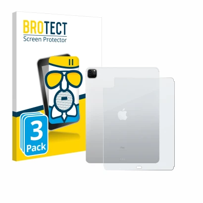Front side of a product packaging with the brand logo BROTECT. Next to it is the device Apple iPad Pro 12.9" 2022 (6th. Gen., 