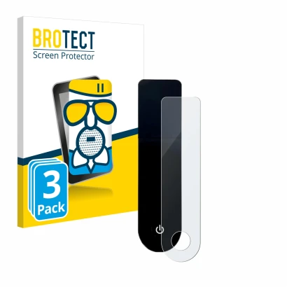 Front side of a product packaging with the brand logo BROTECT. Next to it is the device Xiaomi Mi 3 E-Scooter shown with the c