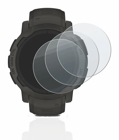 Image of the device Garmin Instinct 2 Solar with a wide variety of screen protectors.