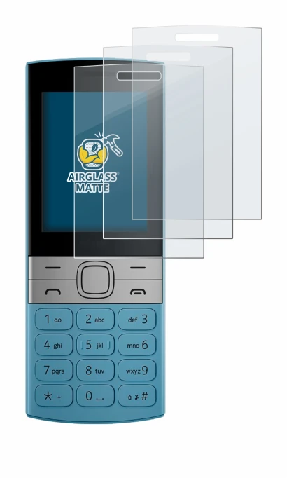 Image of the device Nokia 150 (2023) with a wide variety of screen protectors.