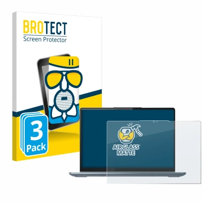 Front side of a product packaging with the brand logo BROTECT. Next to it is the device Lenovo IdeaPad Flex 5 14" Gen 8 2023 s