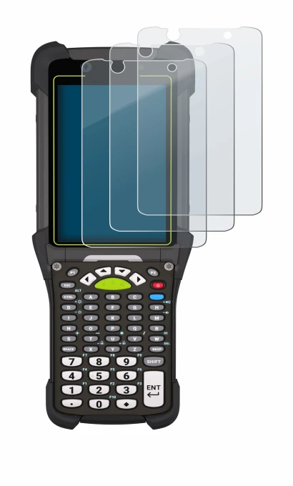 Image of the device Zebra MC9400 with a wide variety of screen protectors.