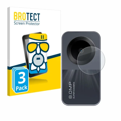 Front side of a product packaging with the brand logo BROTECT. Next to it is the device Xiaomi Redmi Pad SE (ONLY Camera) show