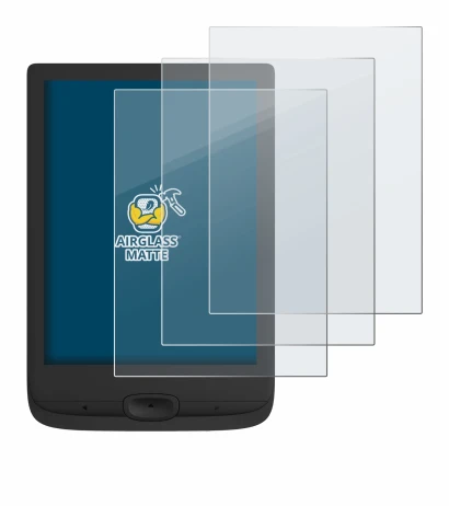 Image of the device PocketBook Basic Lux 4 with a wide variety of screen protectors.