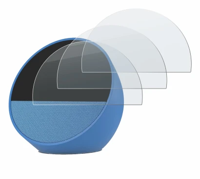 Image of the device Amazon Echo Spot 2024 with a wide variety of screen protectors.