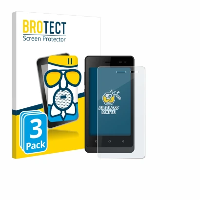 Front side of a product packaging with the brand logo BROTECT. Next to it is the device Logicom Wave 2 shown with the correspo