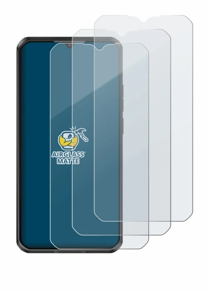 Image of the device Oukitel WP50 with a wide variety of screen protectors.