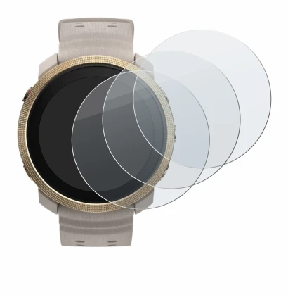 Image of the device Polar Vantage M3 with a wide variety of screen protectors.