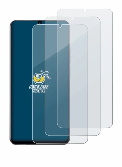Image of the device realme Note 60 4G with a wide variety of screen protectors.