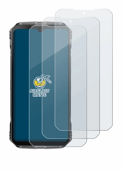 Image of the device Doogee S Cyber with a wide variety of screen protectors.