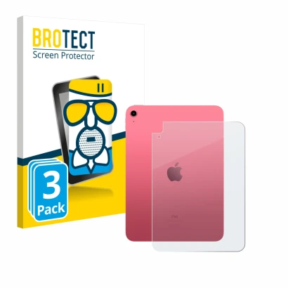 Front side of a product packaging with the brand logo BROTECT. Next to it is the device Apple iPad A16 11