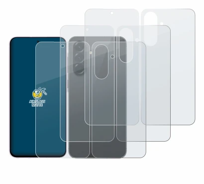 Image of the device Samsung Galaxy A56 5G (Front+Back) with a wide variety of screen protectors.