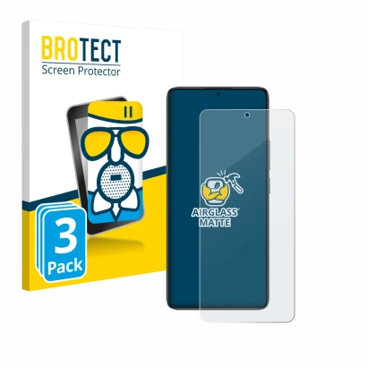 Front side of a product packaging with the brand logo BROTECT. Next to it is the device Xiaomi Poco F7 Ultra shown with the co