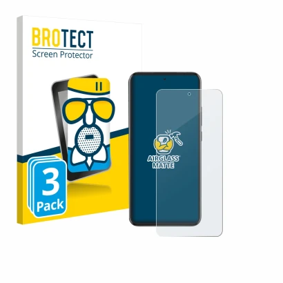 Front side of a product packaging with the brand logo BROTECT. Next to it is the device Oppo Reno 13 Pro shown with the corres
