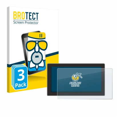 Front side of a product packaging with the brand logo BROTECT. Next to it is the device Cupra Tavascan 15" (2025) shown with t