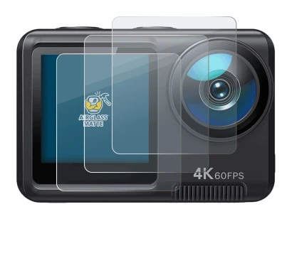 Image of the device Wolfang GA420 with a wide variety of screen protectors.