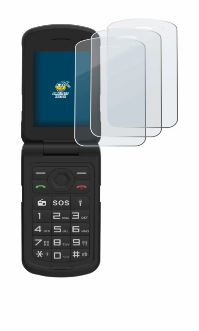 Image of the device AGM M10 with a wide variety of screen protectors.
