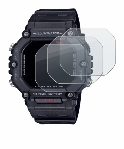 Image of the device Casio AE-1600H with a wide variety of screen protectors.