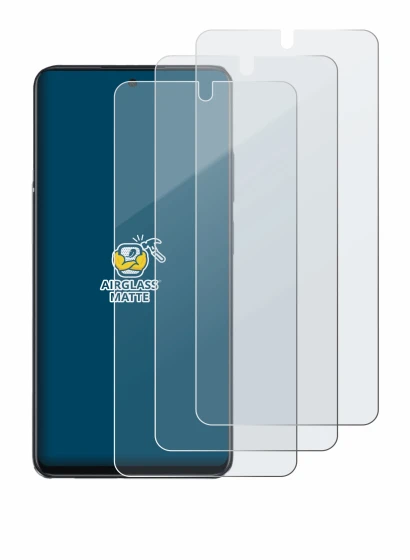 Image of the device Oppo A40 with a wide variety of screen protectors.