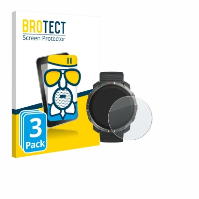 Front side of a product packaging with the brand logo BROTECT. Next to it is the device Polar Grit X2 shown with the correspon