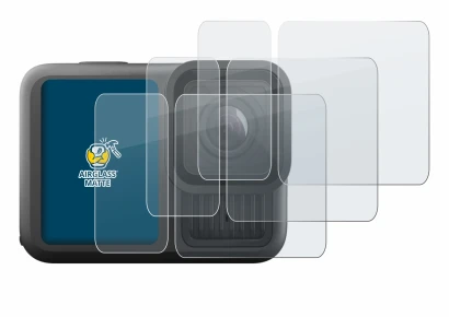 Image of the device GoPro Hero 13 Black Ultra Wide Edition with a wide variety of screen protectors.