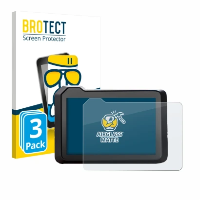 Front side of a product packaging with the brand logo BROTECT. Next to it is the device KTM 990 Duke 2024 shown with the corre